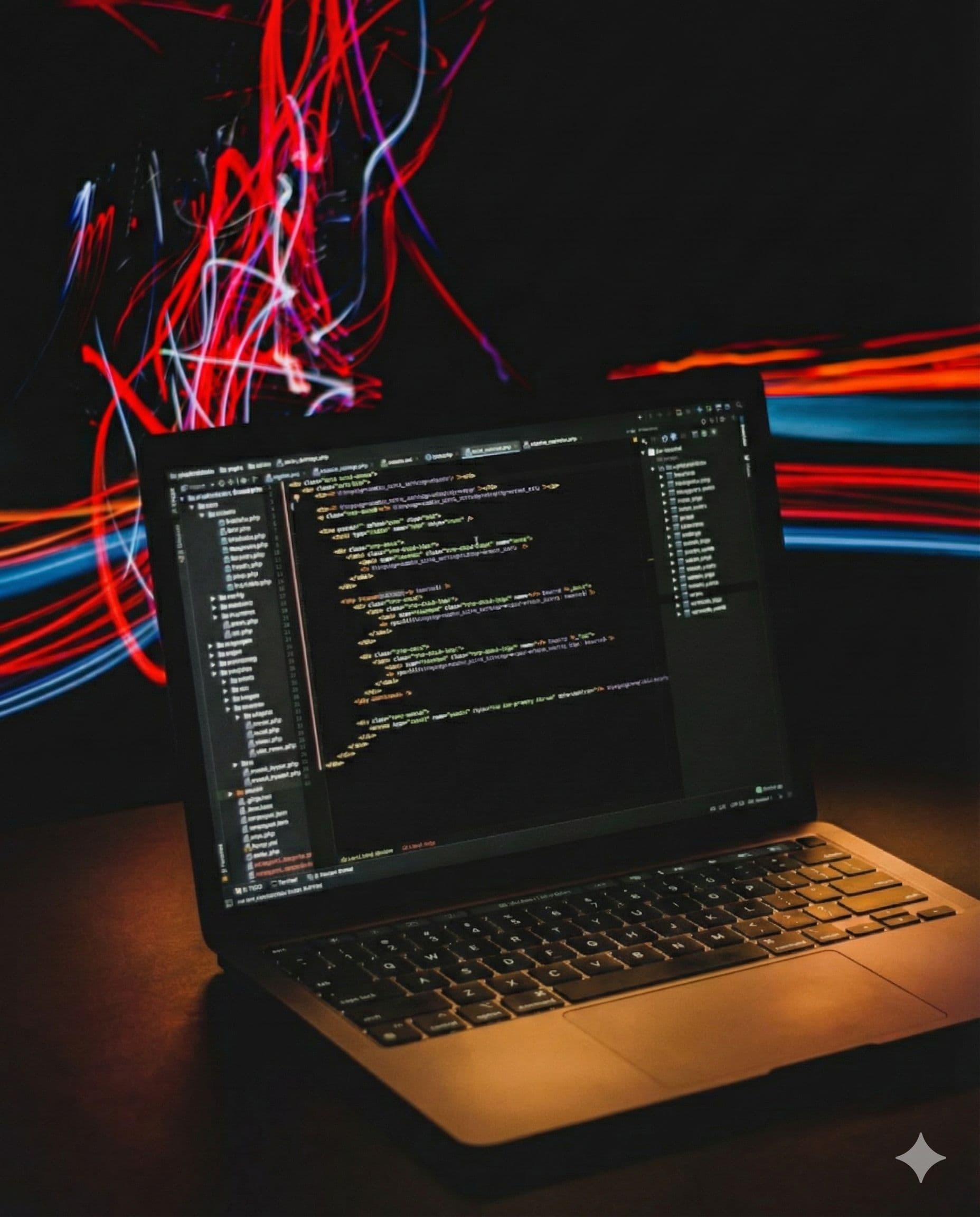 Small business website design on laptop